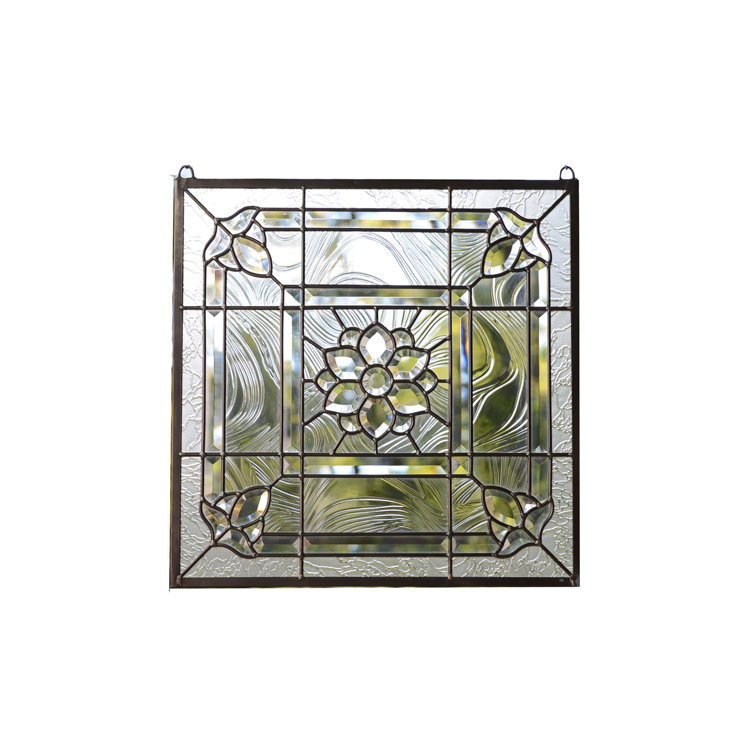 World Menagerie 20" X 20" All Clear Stained Glass Beveled Window Panel & Reviews Wayfair Canada